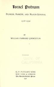 Cover of: Israel Putnam: pioneer, ranger, and major-general,1718-1790