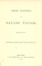 Cover of: A  journey to Central Africa by Bayard Taylor, Bayard Taylor