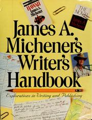 Cover of: James A. Michener's writer's handbook by James A. Michener
