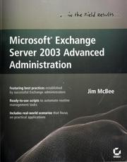 Cover of: Microsoft Exchange server 2003: advanced administration