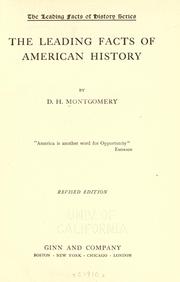 Cover of: The leading facts of American history by David Henry Montgomery