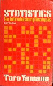 Cover of: Statistics Intro Anal