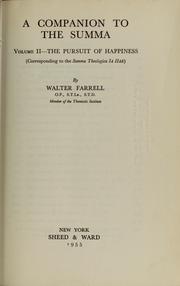Cover of: A companion to the Summa ... by Walter Farrell