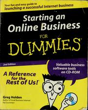 Cover of: Starting an online business for dummies | Greg Holden
