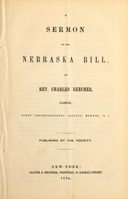 Cover of: A sermon on the Nebraska Bill