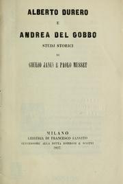 Cover of: Alberto Durero e Andrea del Gobbo by Jules Janin