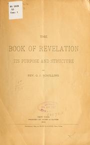 Cover of: The book of Revelation: its purpose and structure