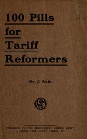 Cover of: 100 pills for tariff reformers