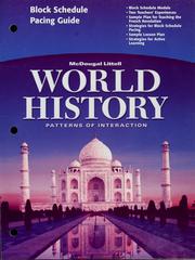 Cover of: Lesson Plans for "World History by McDougal Littell