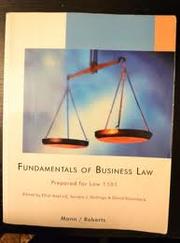 Cover of: Fundamentals of Business Law