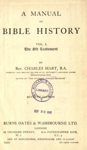 Cover of: A Manual of Bible History by Charles Hart