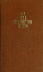 Cover of: The lost generation of 1914.