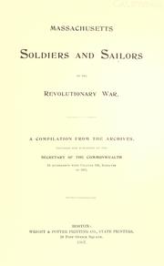 Cover of: Massachusetts soldiers and sailors of the Revolutionary War.   STIBBENS - TOZER by Massachusetts. Office of the Secretary of State.