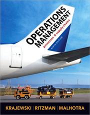 Cover of: Operations management by Lee J. Krajewski