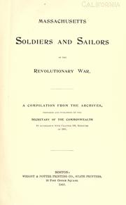 Cover of: Massachusetts soldiers and sailors of the Revolutionary War.   MOR - PAZEL by Massachusetts. Office of the Secretary of State.