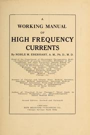 Cover of: A working manual of high frequency currents