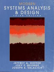 Cover of: Modern systems analysis and design | Jeffrey A. Hoffer