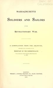 Cover of: Massachusetts soldiers and sailors of the Revolutionary War.   DUARELL - FOYS by Massachusetts. Office of the Secretary of State.