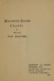 Cover of: Machine-room chants
