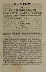 Cover of: Review of Mr. Roberts' sermon against the advent nigh: delivered at the Market-Street Methodist Church, Newark, N.J., July 24, 1842