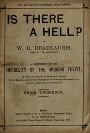 Cover of: Is there a hell? by W. R. Bradlaugh