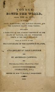 Cover of: A voyage around the world, from 1806 to 1812: in which Japan, Kamschatka, the Aleutian islands, and the Sandwich islands were visited