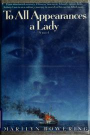 Cover of: To all apperances a lady