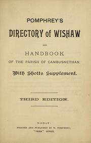Cover of: Pomphrey's directory of Wishaw and handbook of the parish of Cambusnethan by 