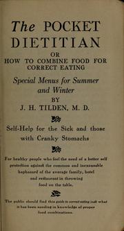 Cover of: The pocket dietitian: or, How to combine food for correct eating, special menus for summer and winter