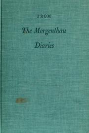 Cover of: From the Morgenthau diaries