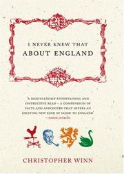Cover of: I Never Knew That about England by Christopher Winn