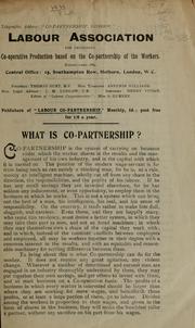 Cover of: What is co-partnership?