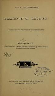 Cover of: Elements of English