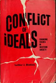 Cover of: Conflict of ideals: changing values in Western society