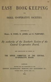 Cover of: Easy book-keeping for small co-operative societies by G. Hines