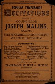 Cover of: Popular temperance recitations | Joseph Malins