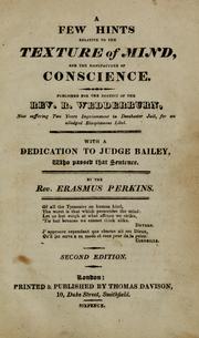A few hints relative to the texture of mind, and the manufacture of conscience by Erasmus Perkins