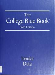 Cover of: The College blue book by Macmillan Reference USA