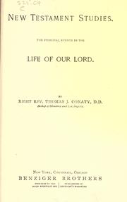 Cover of: New Testament studies by Conaty, Thomas James bp.