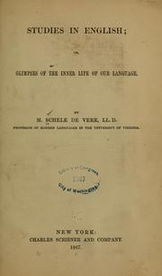 Cover of: Studies in English