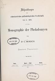 Monographie der Pholadomyen by Casimir Moesch
