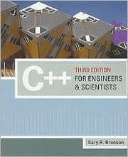 Cover of: C++ for Engineers and Scientists