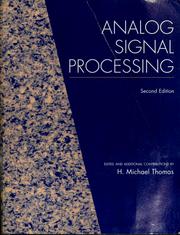 Analog signal processing by H. Michael Thomas