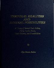 Temporal realities and eternal possibilities by Alyn Brown Andrus
