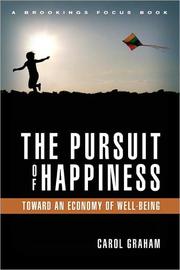 Cover of: The pursuit of happiness: an economy of well-being