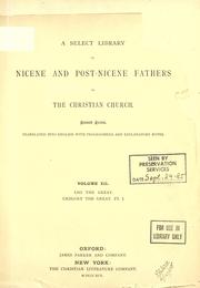 Cover of: Nicene and post-Nicene Fathers of the Christian Church, Volume XII