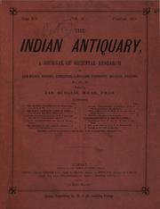 Cover of: The Indian Antiquary by edited by Jas. Burgess, ...