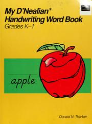 Cover of: My D'Nealian handwriting word book: Grades K-1