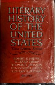 Cover of: Literary history of the United States by Robert Ernest Spiller