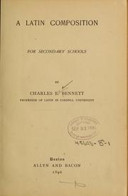 Cover of: A Latin composition by Charles E. Bennett